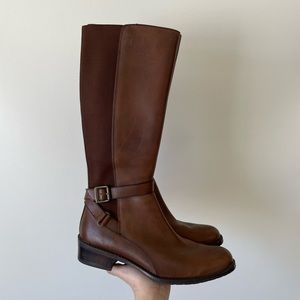 Nine West brown leather riding boots